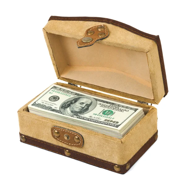เงินในกล่อง — ภาพถ่ายสต็อก