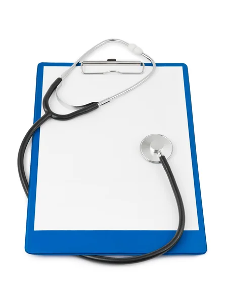 Medische Klembord en stethoscoop — Stockfoto