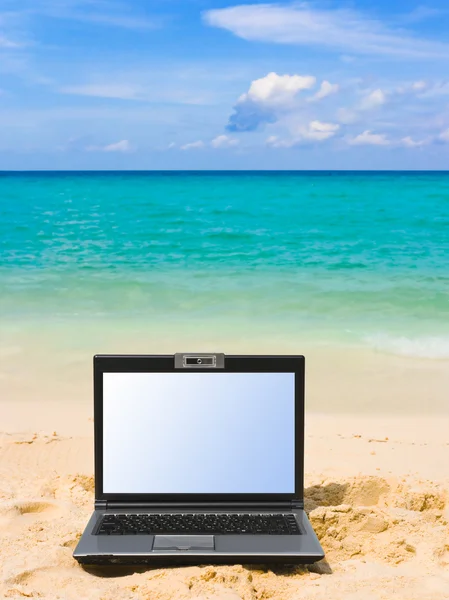 Notatnik na plaży — Zdjęcie stockowe