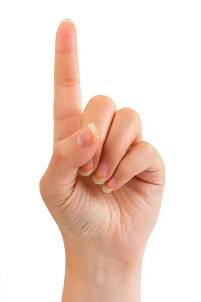 Женский указательный палец — стоковое фото