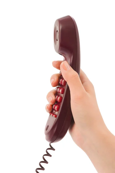Телефон в руке — стоковое фото