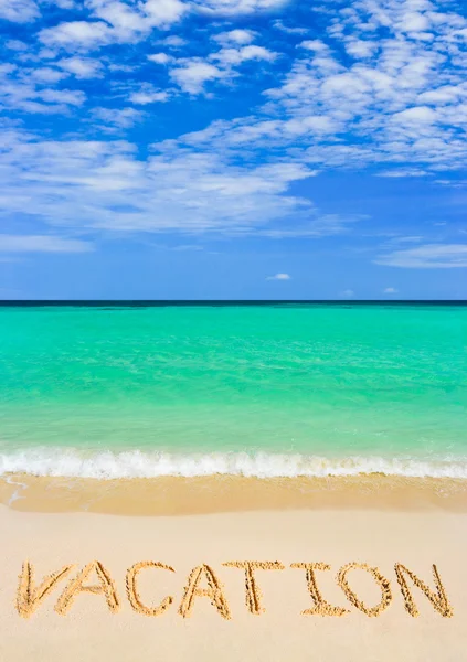 Sözcük tatil Beach — Stok fotoğraf