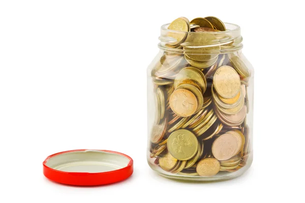 Paraları cam konserve — Stok fotoğraf