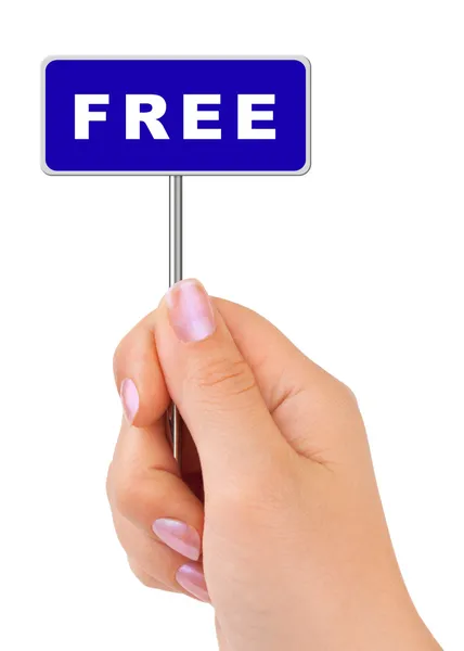 Free sign in hand — Stock Photo, Image