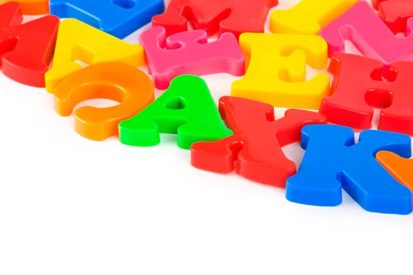 Çok renkli oyuncak harfler — Stok fotoğraf
