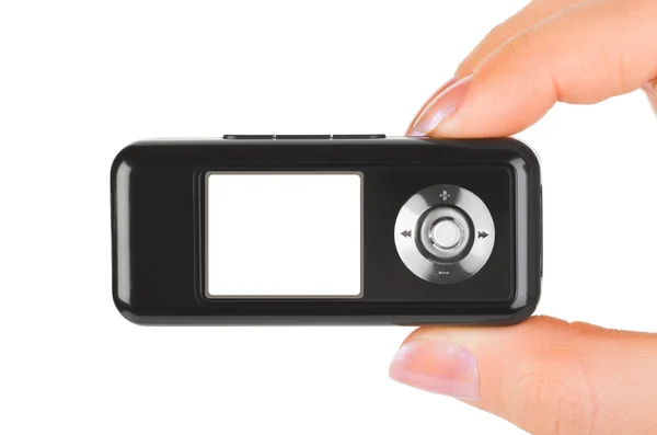 MP3-speler in de hand — Stockfoto