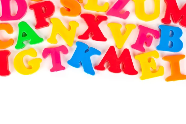 Letras de brinquedo multicoloridas — Fotografia de Stock