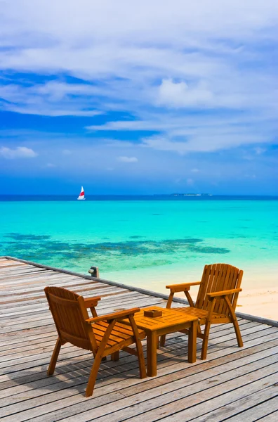 Kawiarnia na plaży — Zdjęcie stockowe