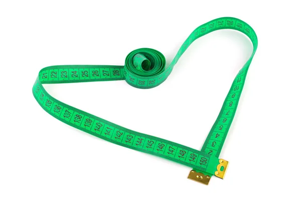 Kalp şeklinde ölçüm bandı — Stok fotoğraf