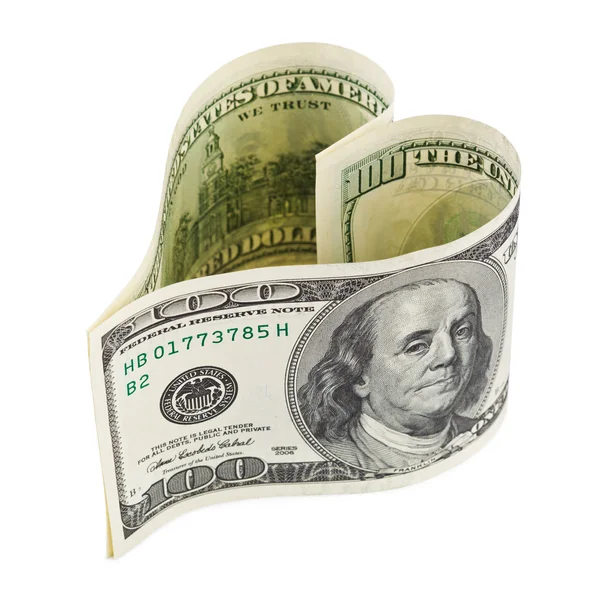Money heart — Stock Photo, Image