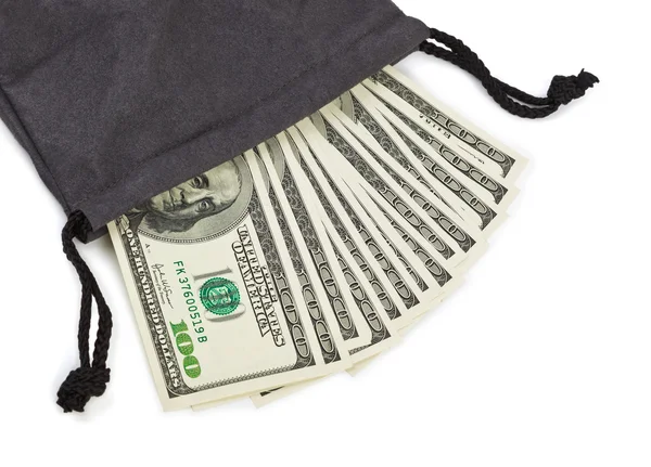 stock image Shopping bag and money