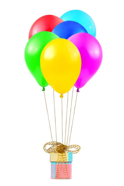 Ballonnen en gift — Stockfoto
