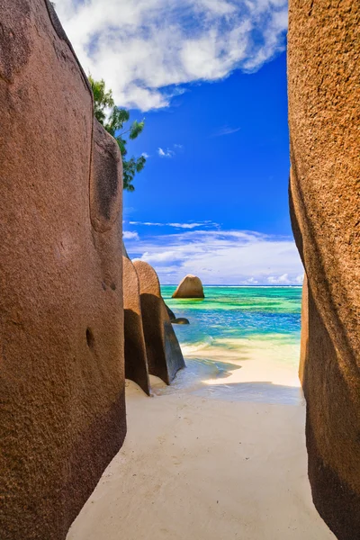 Beach Source d 'Argent Seychelle-szigeteken — Stock Fotó