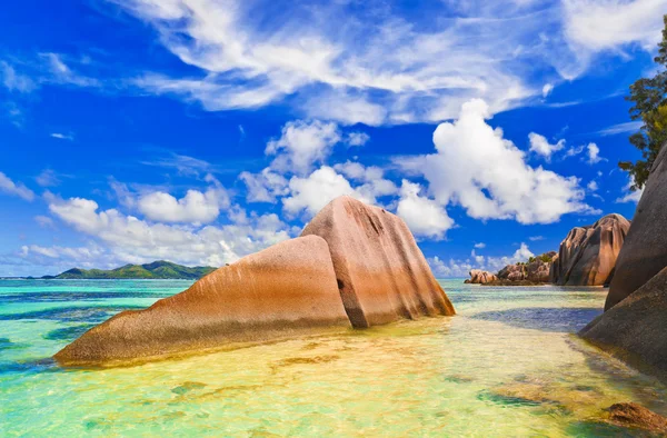 Strand Bron d 'Argent op de Seychellen — Stockfoto