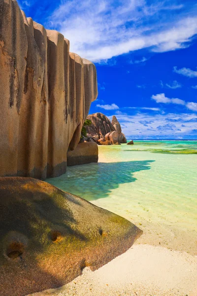Zdroj pláže d 'Argent na Seychelách — Stock fotografie