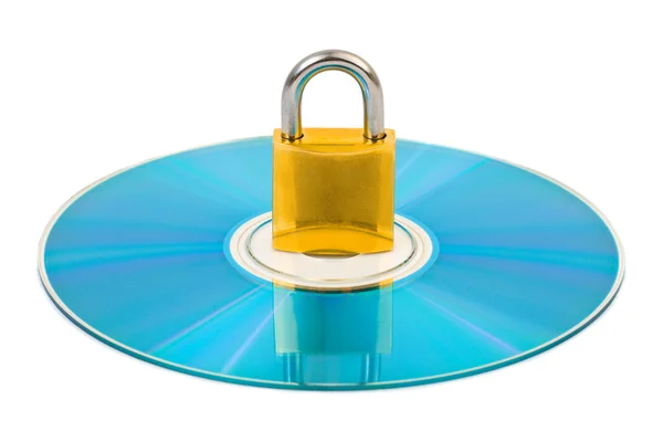 Computer disk and lock Stock Image