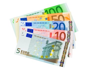 Euro money banknotes clipart