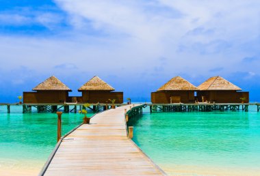 Water bungalows clipart