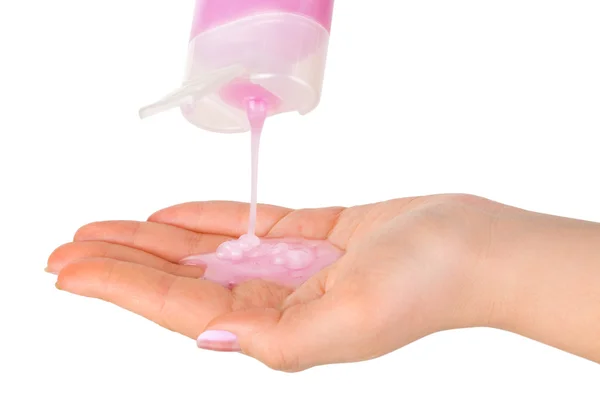 Hand and shampoo — Stock Photo, Image