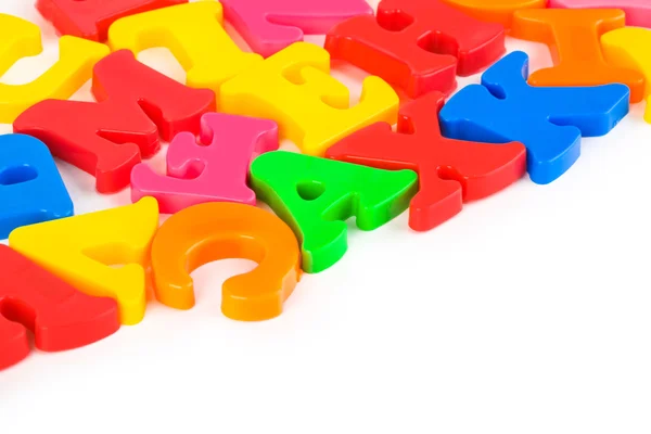 Çok renkli oyuncak harfler — Stok fotoğraf