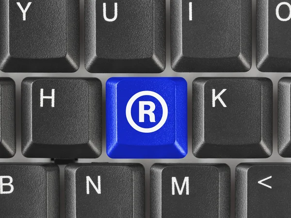 Computer keyboard with Registered mark symbol — Stock Photo, Image