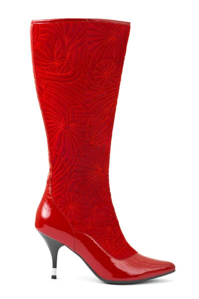 Červená žena boot — Stock fotografie