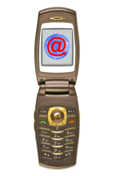 携帯電話の画面上のグローブ — ストック写真