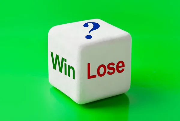 Dados com palavras Win and Lose — Fotografia de Stock