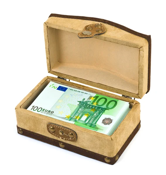 Деньги в коробке — стоковое фото