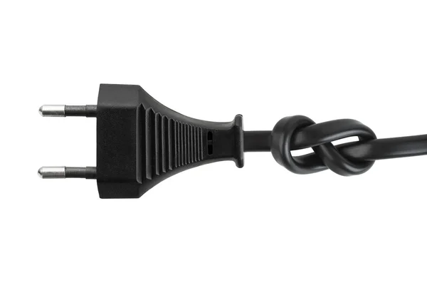 Elektrický kabel s uzlem — Stock fotografie