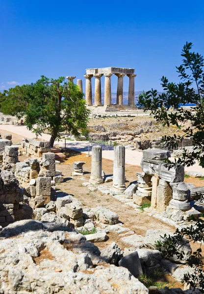 Ruines de temple à Corinthe, Grèce — Photo