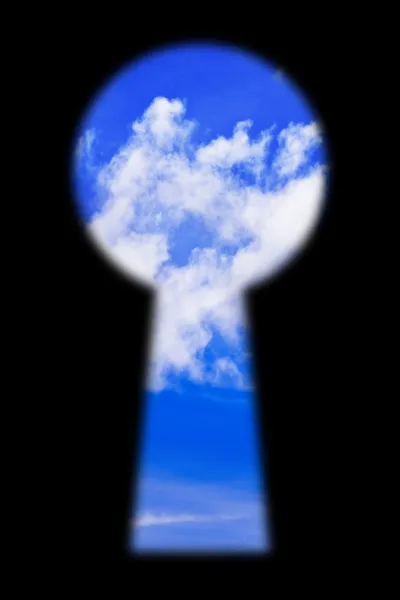 Himlen i nyckelhålet — Stockfoto