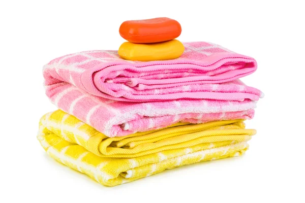 Handuk dan sabun — Stok Foto