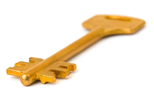 Retro gold key — Stock Photo, Image