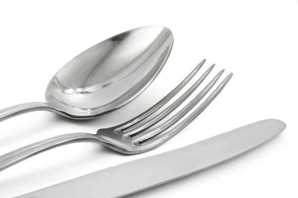 Tenedor, cuchillo y cuchara — Foto de Stock