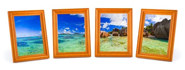 Panorama tropikalnej plaży w ramkach — Zdjęcie stockowe