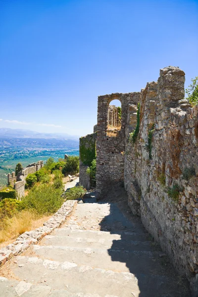 Ruines de la vieille ville de Mystras, Grèce — Photo
