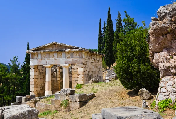 Antik kalıntıları şehir delphi, Yunanistan — Stok fotoğraf