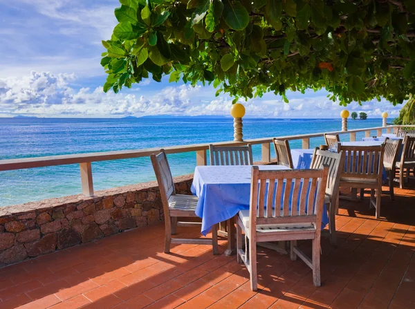 Café na praia tropical — Fotografia de Stock