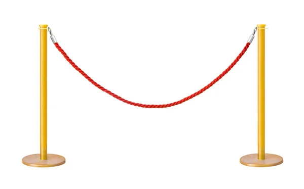 Barrière de corde de velours doré — Photo