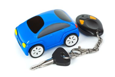 Toy car and keys clipart