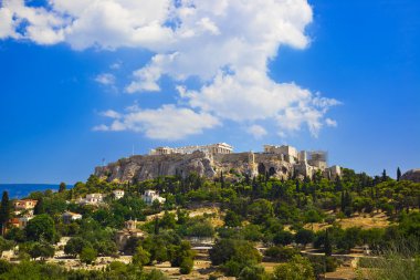 Atina, Yunanistan 'daki Akropolis' teki Parthenon tapınağı