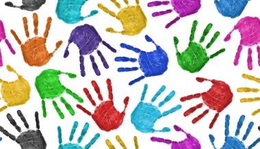 Seamless hands background clipart