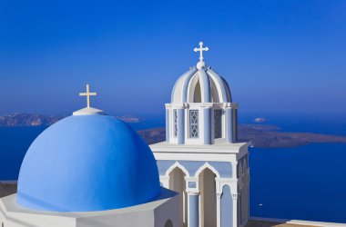 Santorini church - Greece clipart