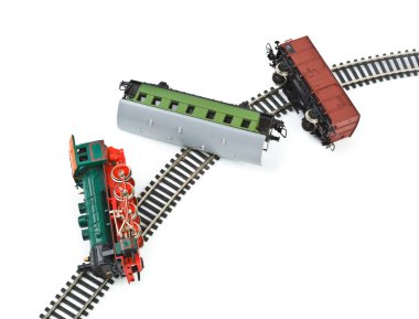 Crash toy train clipart