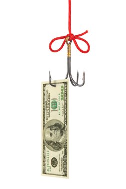 Fishing hook and money clipart