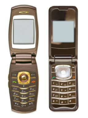 Set of mobile phones clipart