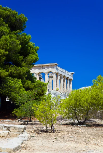 エギナ島、ギリシャの神殿の遺跡 — ストック写真