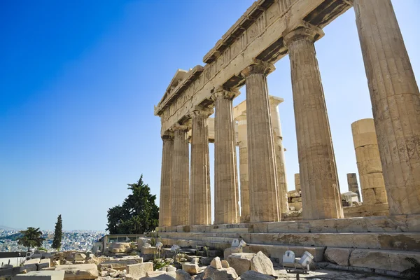 Parthenontemplet i Akropolis i Aten, Grekland — Stockfoto