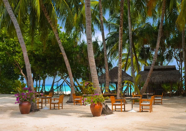 Kafe di pantai pulau tropis — Stok Foto